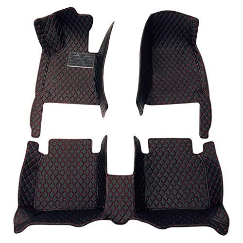 特別セール価格 shunan Car Floor Mats for Dualis 2006-2015 Floor Linersオートカーペット高級革防水オールウェザープロテクションフルカレッジフルセット (黒+赤)