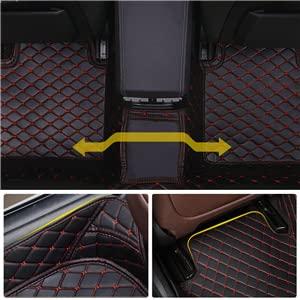 直売値下 Jialuode Car Floor Mats Carpet Compatible with Mercedes Benz C-Class Wagon 2015-2018高級革防水滑り止めフルカバレッジフロアライナーフルセットコーヒ