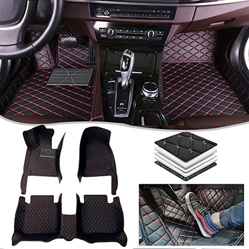 人気の店 Jialuode Car Floor Mats Carpet Mercedes Benz CLS 4シートワゴン2010高級革防水滑り止めフルカバレッジフロアライナーフルセットレッド対応