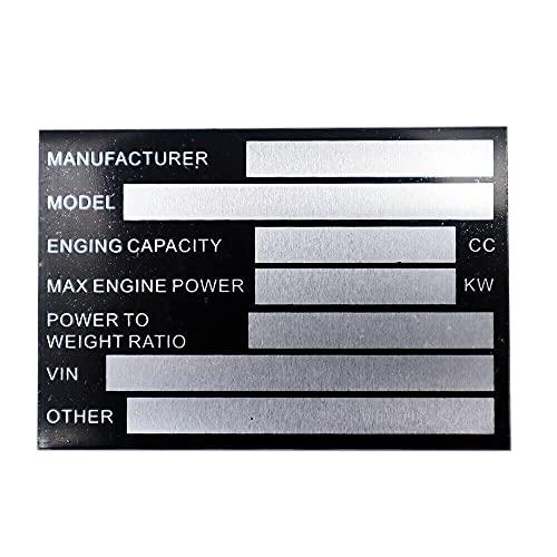Beyondcity PreEngraved Stamped PreEngraved Vin Chassis Plates Quad