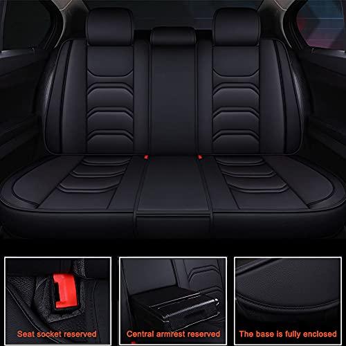 格安売上 フルセットAll Seasons Car Seat Cover for Chevrolet Malibu 2008-2019革防水プロテクションカバーノンスリップシートクッションエアバッグブラック対応