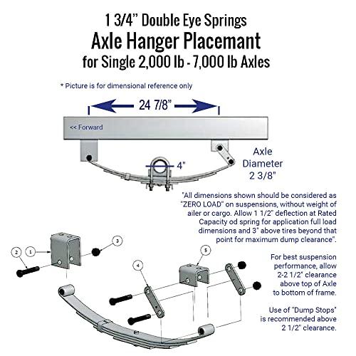 6 k TKトレーラーアクスル6000 lbビームのみTK85/70 (6'0) (1) Uボルトキット4 Uボルト、8ラグ、2