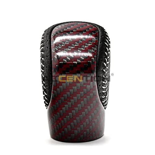 総合ランキング1位 ACCENTION real red carbon fiber leather gear shift knob for Toyota Lexus ES GS-450 H GX IS-300 NX-300 H RC-300 RX-350 2015-2021