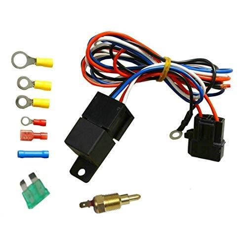 EGINCOOLER電動冷却ラジエーターファン温度スイッチリレーキットサーモスタット防水リレーキット B0B1HCTL24Green