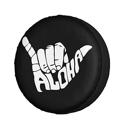 FeHuew Vintage Hand Loose Shaka Sign Aloha Spare Tire Cover Waterproof