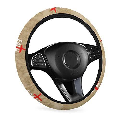 Jesus Christian Faith Cross Neoprene Steering Wheel Cover Universal 15