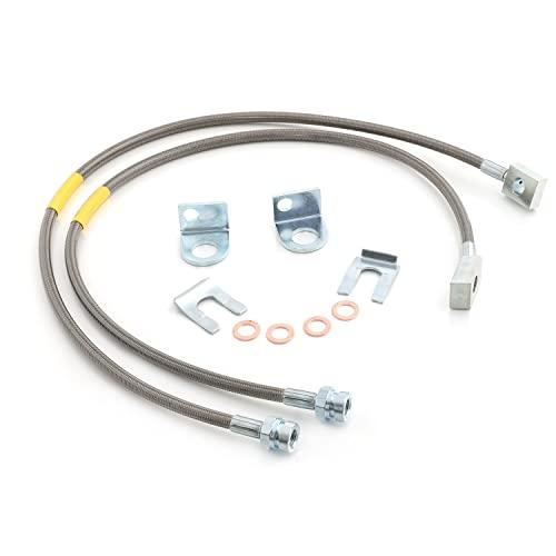 FAPO SHOCKジープラングラーTJ YJ 8706/ジープチェロキーXJ 8401 46"リフト用フロントステンレスブレーキライン