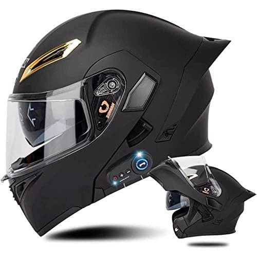 YMKJGZS DOT承認済みBluetoothモジュラーモーターサイクルヘルメット、テールフリップアップ付きフロントヘルメットデュアル