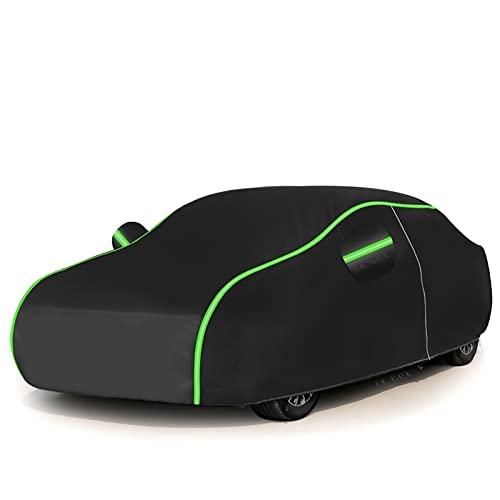 キアスティンガー対応車カバー20182022、車カバー防水全天候6層、車カバー屋外フルカバー雨の日よけロックジッパー綿裏地付