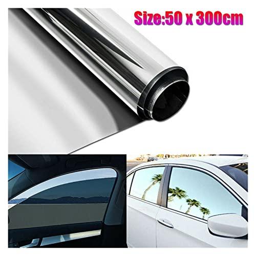 QWERTYUI AISHANBAIHUODIAN 1 Roll 20"x 10 FTアンカットウィンドウミラーシルバークロームティント