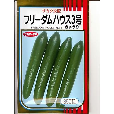 キュウリ　サカタ交配　フリーダムハウス３号　サカタのタネのキュウリ種です。