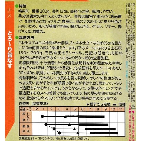 ナス種 とろーり旨なす トキタ種苗のナス品種 なすコレシリーズ