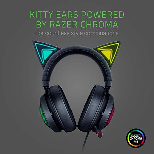 人気デザイナー Razer Kraken Razer Kitty Black ゲーミングヘッド