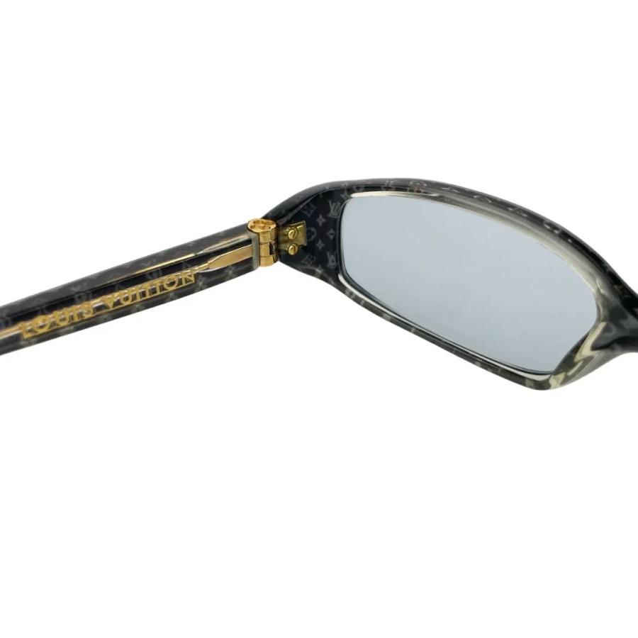LOUIS VUITTON ルイヴィトン Z0111E モノグラム サングラス 眼鏡 ブラック×ゴールド ブルーレンズ シリアルE0097 ユニセックス｜green-leaf-shop｜04