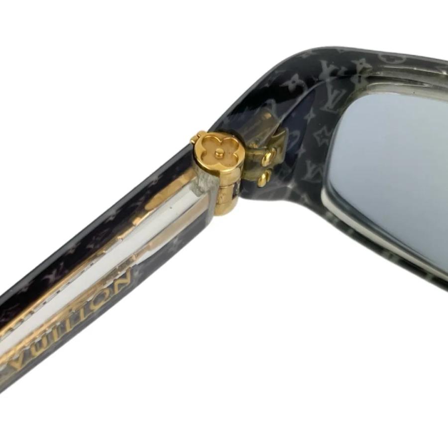 LOUIS VUITTON ルイヴィトン Z0111E モノグラム サングラス 眼鏡 ブラック×ゴールド ブルーレンズ シリアルE0097 ユニセックス｜green-leaf-shop｜06