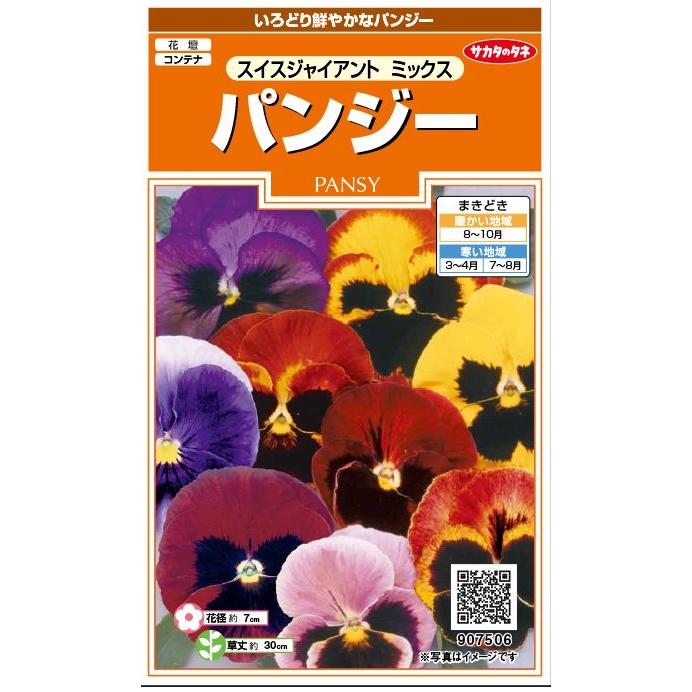 花の種 パンジー スイスジャイアントミックス サカタのタネ 実咲150 グリーンロフトネモト 通販 Yahoo ショッピング