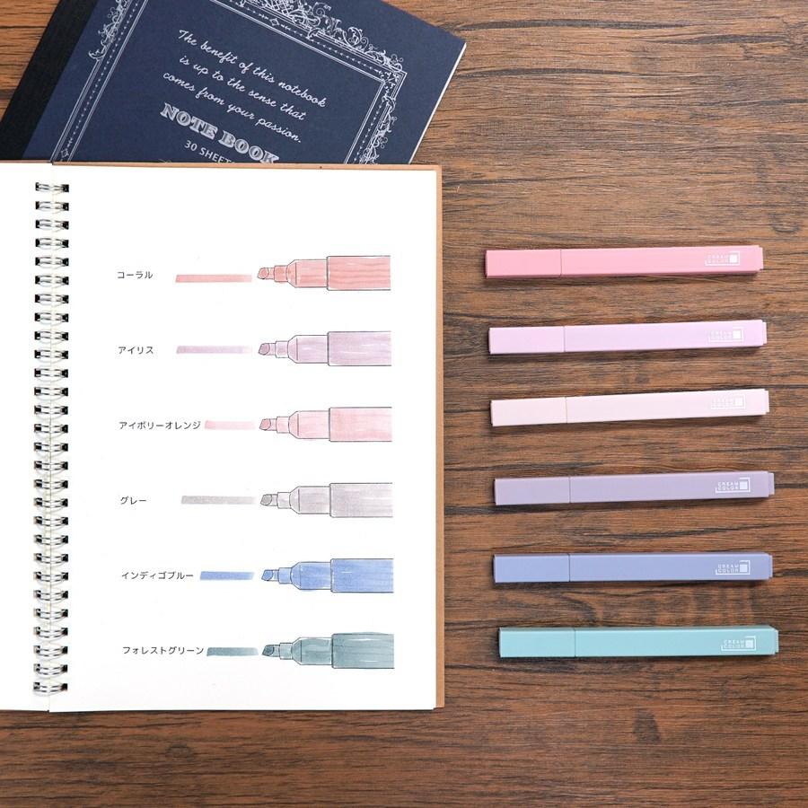 マイルドマーカー  12色セット くすみ 渋色 コンテ風 カラーペン ラインマーカー 目にやさしい |  | 04