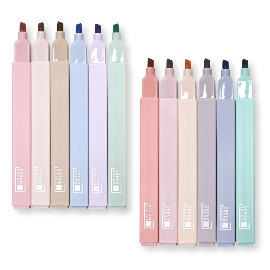 マイルドマーカー  12色セット くすみ 渋色 コンテ風 カラーペン ラインマーカー 目にやさしい |  | 07