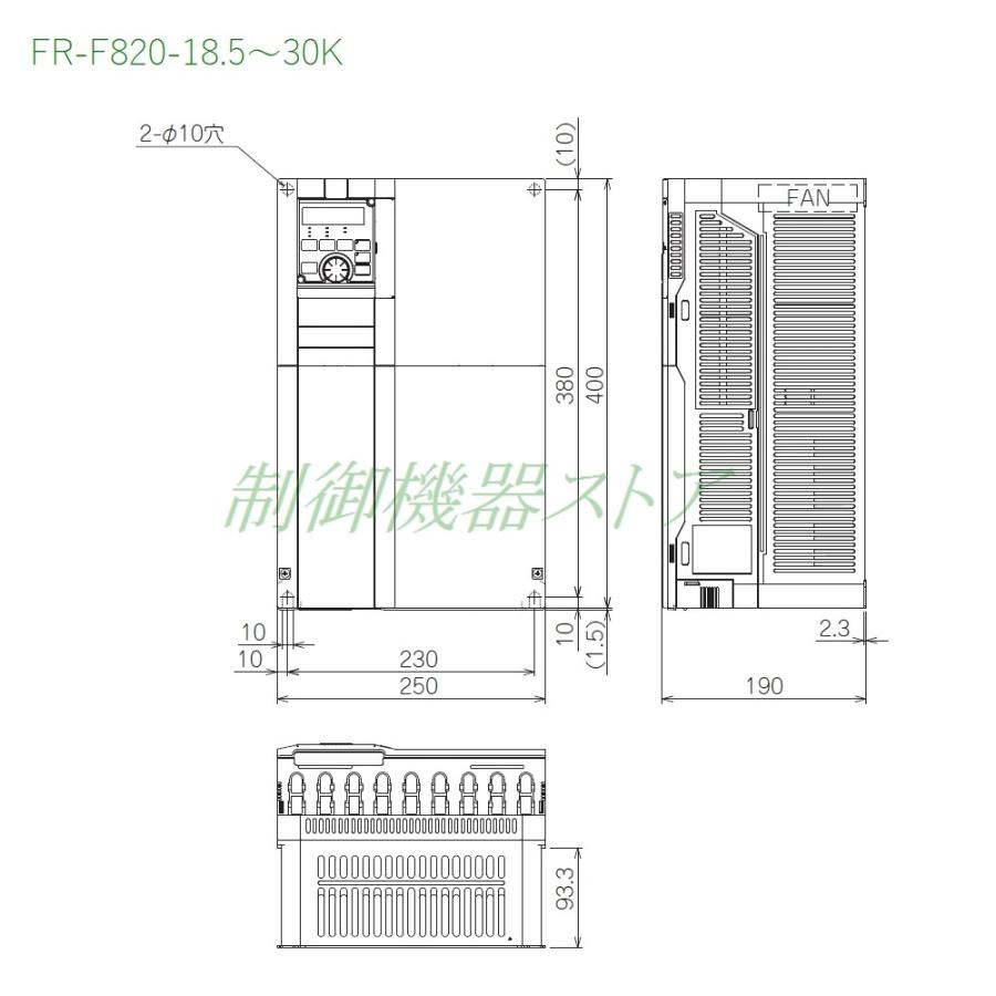 [納期未定]　FR-F820-22K-1　三相200v　適用モータ容量:22kw　標準構造品　三菱電機　汎用インバータ　FMタイプ