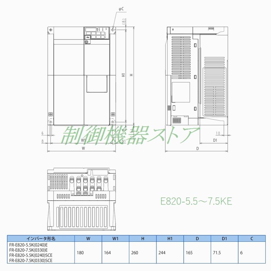 納期未定] FR-E820-5.5KEPA 三相200v 適用モータ容量:5.5kw Ethernet