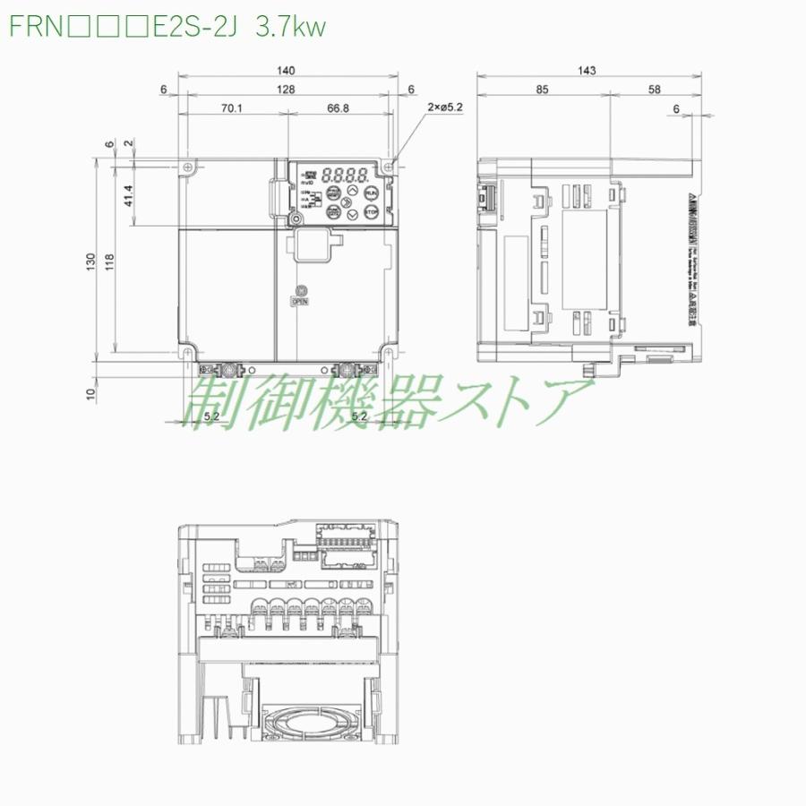 FRN3.7E2S-2J 3相200v 適用モータ容量:3.7kw 富士電機 FRN3.7E2S-2J 3相200v 適用モータ容量:3.7kw 富士電機