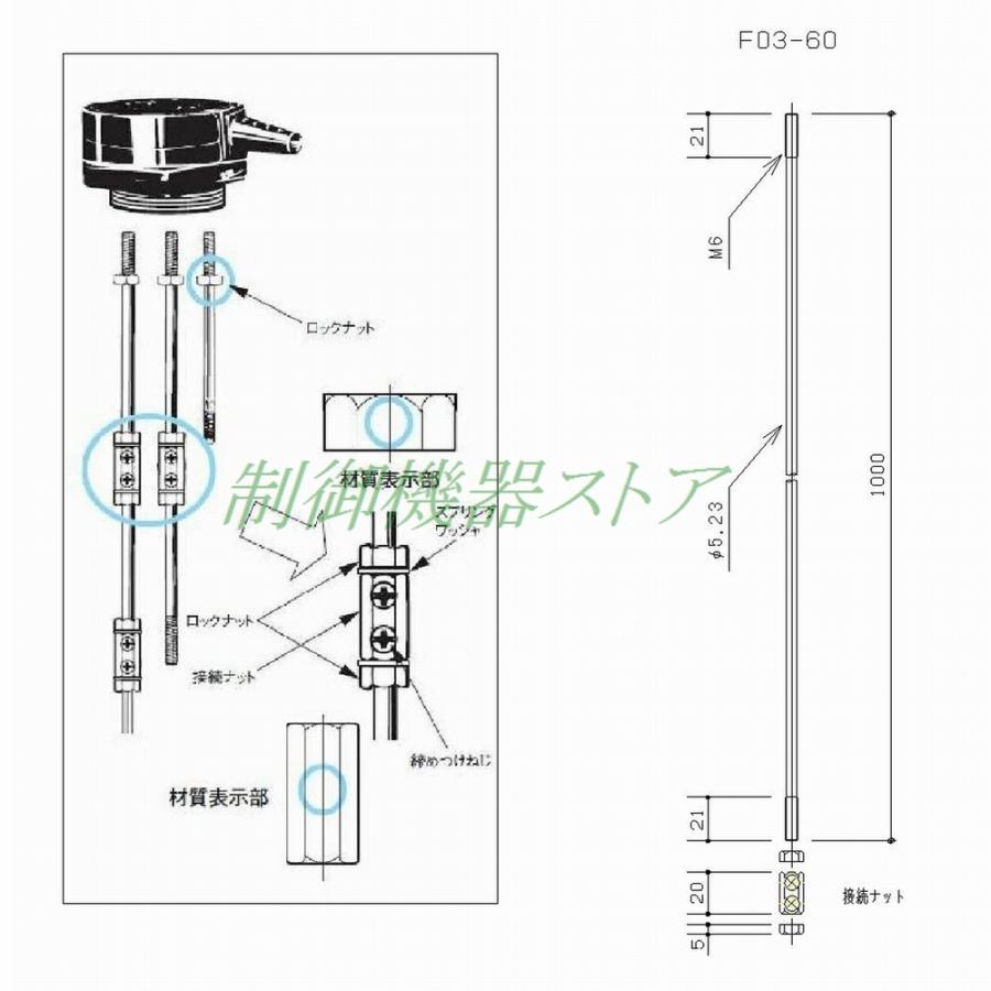オムロン F03-60 SUS304 電極棒セット レベル機器センサ 請求書 オムロン F03-60 SUS304 電極棒セット レベル機器センサ 請求書