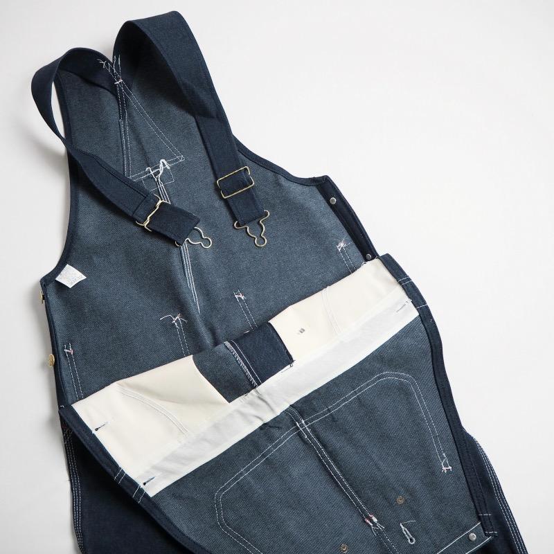 ROUND HOUSE ラウンドハウス MADE IN USA デニムオーバーオール #966 CLASSIC BLUE DENIM BUTTON FLY BIB OVERALLS / RIGID｜greenaddiction｜05