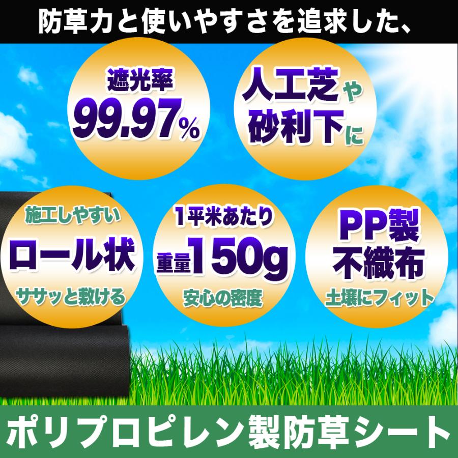 いちごミルク 防草シート1m×30m 350G ピン＋ワッシャー