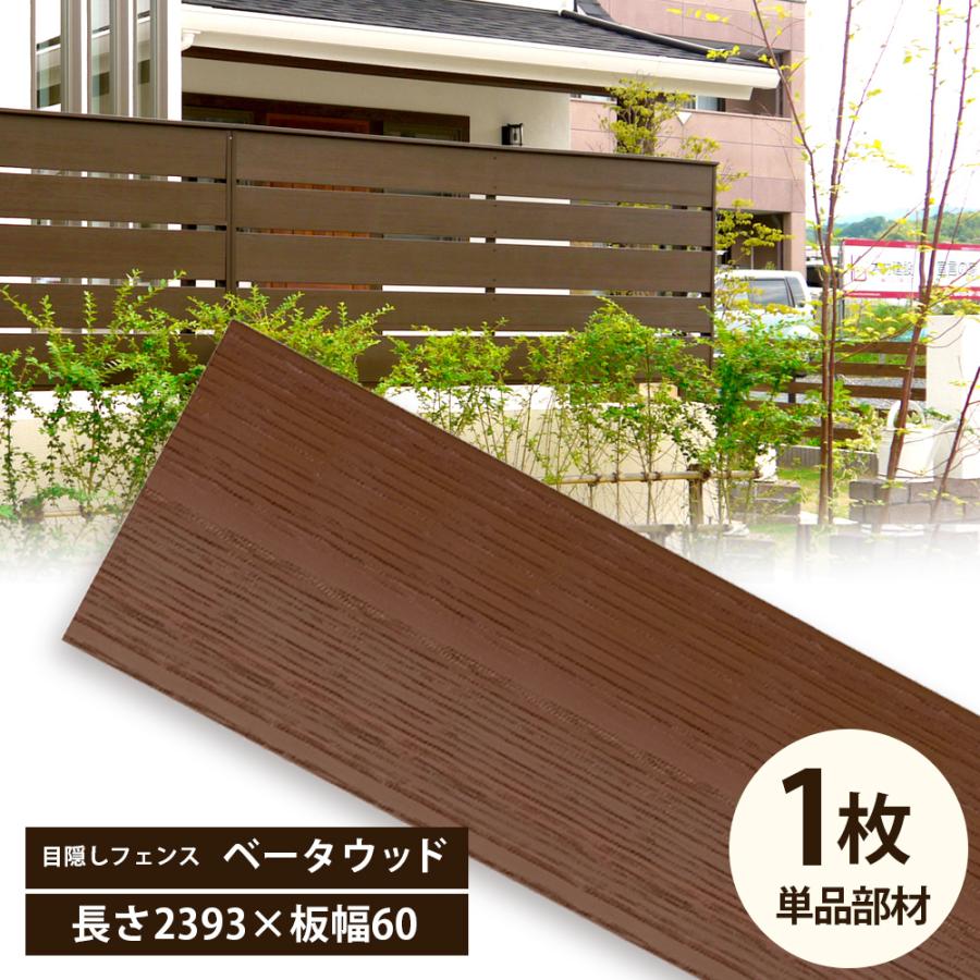 ベータウッド 板材1枚単品部材 L2393×W60×t12 横張りタイプ 樹脂製