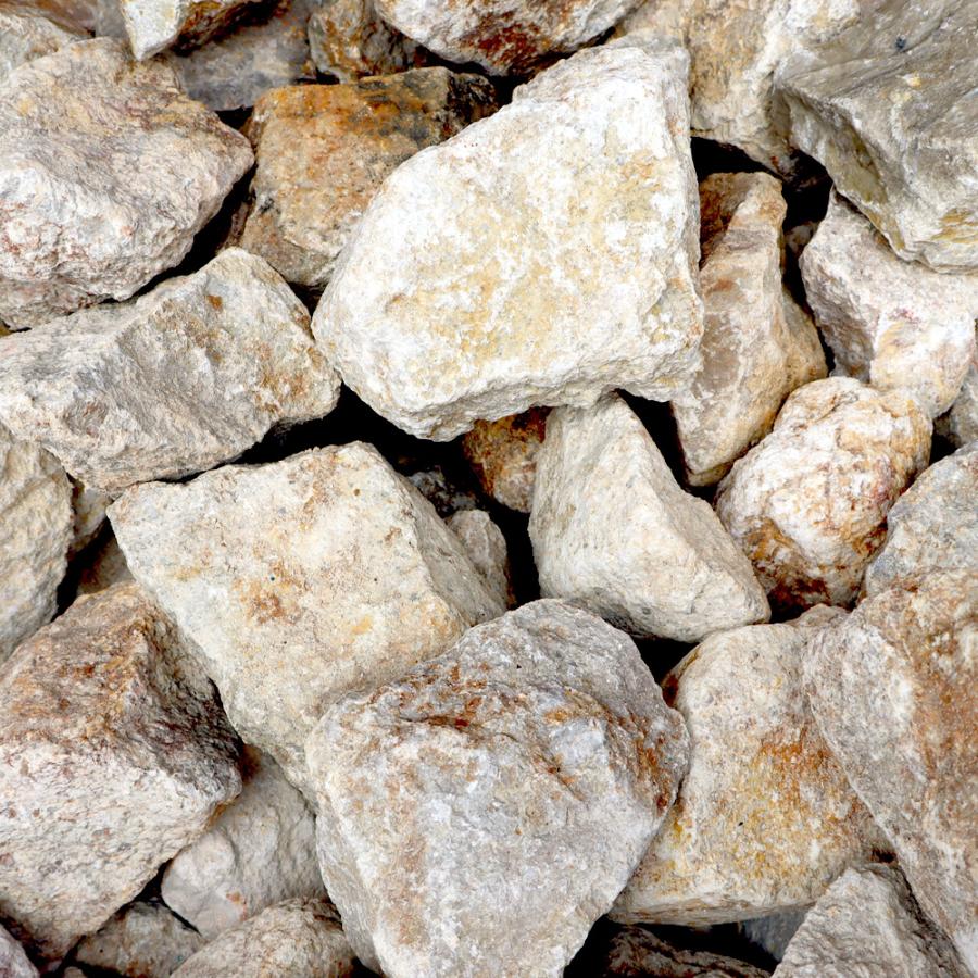 NITTO SEKKO 砂利 栗石 五島蝋石 ベージュ ブラウン グレー 約10〜20cm