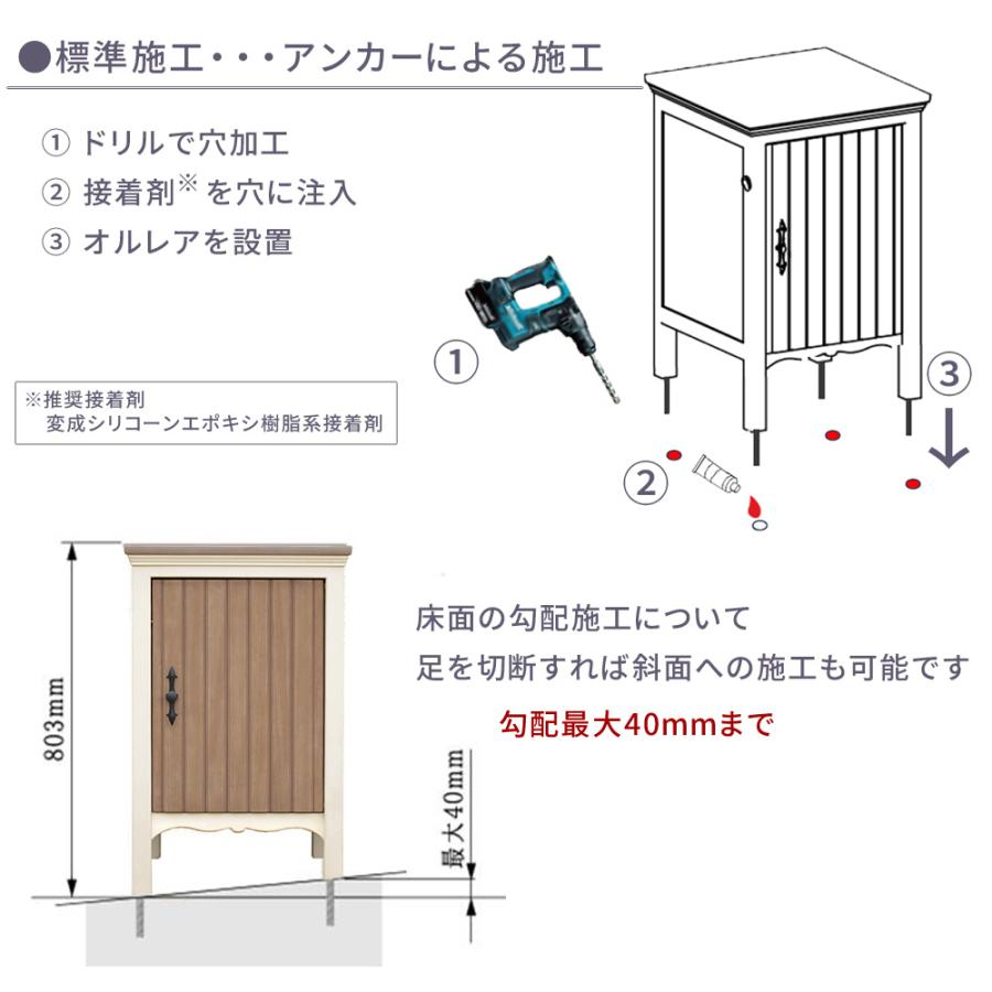 クーポン付 ディーズガーデン オルレア 宅配ボックス おしゃれ 宅配便受け ソーシャルディスタンス （おしゃれ軍手・選べるプレゼント付）｜greenarts-online｜21