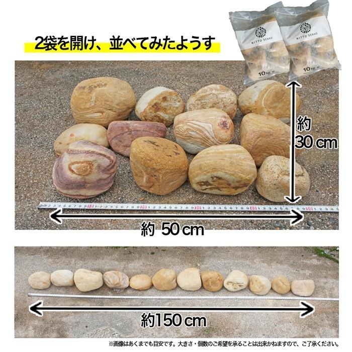 砂利 NITTOSEKKO 玉石 ブラウン 10〜15cm 20kg（10kg袋×2袋） ジュピターおしゃれ 種類 防犯 防犯砂利 砂利敷き 砂利石 庭 茶色 【P変】｜greenarts-online｜05