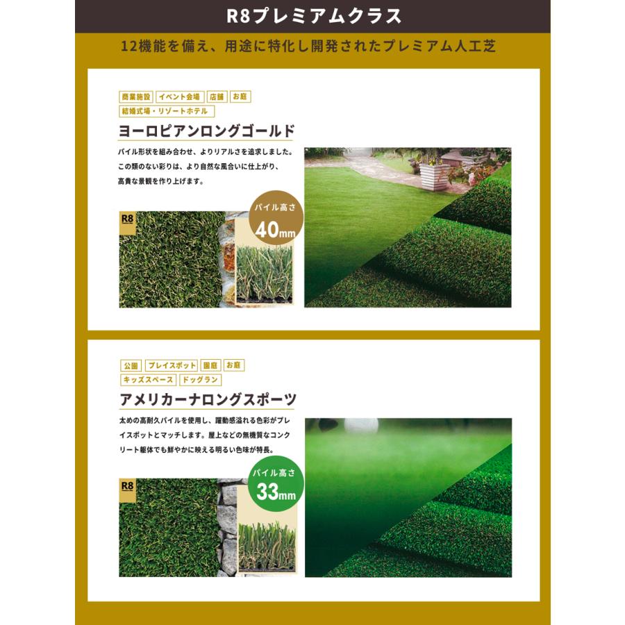 人工芝 ロール 1m×10m 10本 100平米 芝丈 25mm パイル 芝生 マット リアル GF リアリーターフ ミドル+ ミドルプラス |  | 06