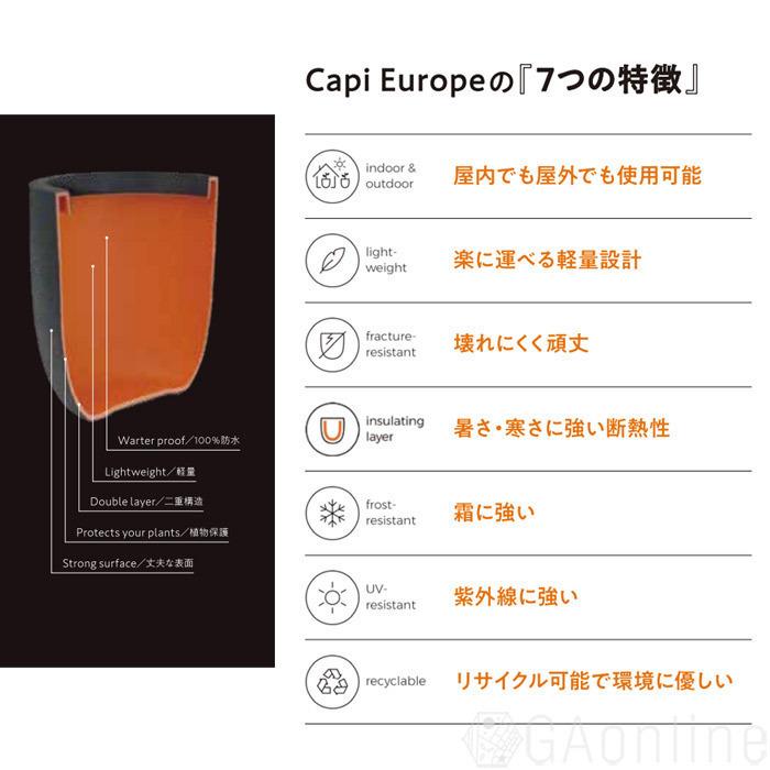 クーポン付 CAPIプランター ネイチャーリブベイス 7-8号 Sサイズ オランダ発 穴なし 高さ46cm CTNKOFZ782 アントラシート カピ｜greenarts-online｜06