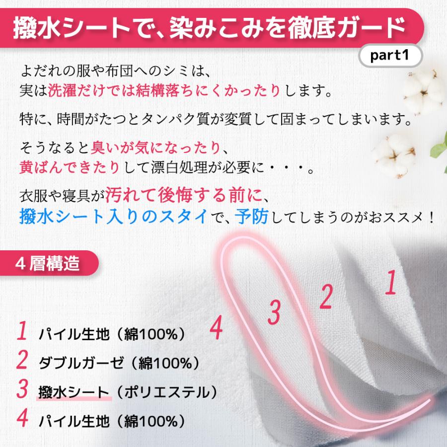 よだれかけ  日本製 セット スタイ 撥水 シート 入り 3枚セット 防水 360度 お食事エプロン ベビー 赤ちゃん 保育園 入学準備 綿100%｜greeneir｜09