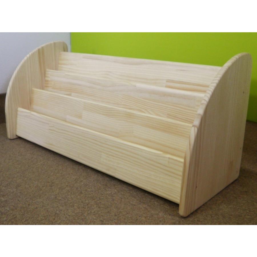 木遊舎(MOKUYUSYA) 絵本棚 完成品 無塗装の天然木パイン材 見た目を