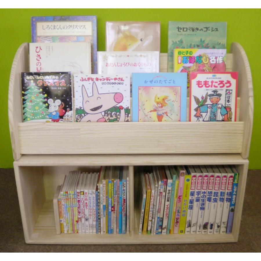 木遊舎(MOKUYUSYA) 絵本棚 完成品 無塗装の天然木パイン材 見た目を