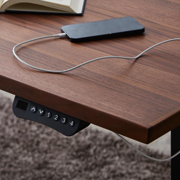 電動昇降テーブル 135cm ダイニングテーブル センターテーブル 無段階