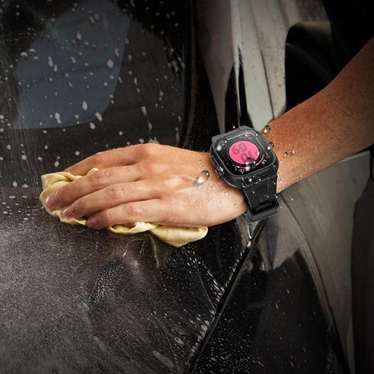 Apple Watch バンド カバー 防水 IP68完全防水 一体型 Apple Watch SE 