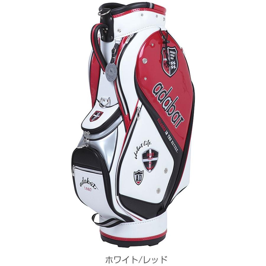 ADABAT キャディバッグ ホワイト ネイビー レッド 87 新品 ADABAT キャディバッグ ホワイト ネイビー レッド 87 新品 ADABAT