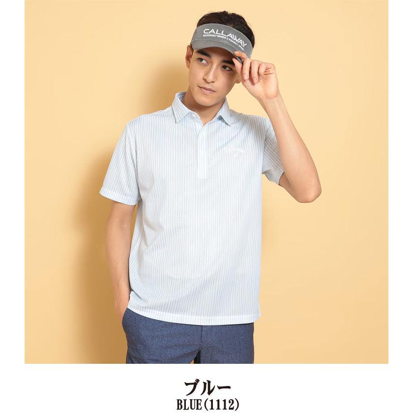 Callaway キャロウェイ かざあなメッシュ ストライププリント 半袖