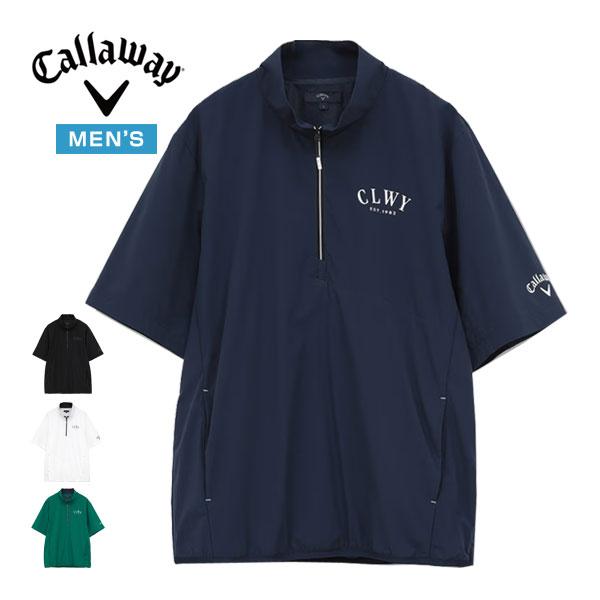Callaway キャロウェイ メンズ ゴルフウェア セットアップ L 半袖 Callaway（キャロウェイ） 8WAYストレッチ ハーフジップ 半袖 ブルゾン