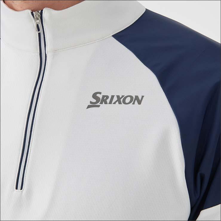 SRIXON スリクソン by デサント ロゴデザイン ハーフジップ 長袖 SRIXON スリクソン by デサント ロゴデザイン ハーフジップ 長袖