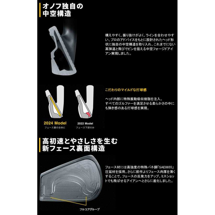 特注カスタムクラブ オノフ 2024 KURO FORGED アイアン 4本 特注カスタムクラブ オノフ 2024 KURO FORGED アイアン 4本