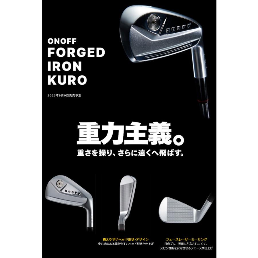 特注カスタムクラブ オノフ 2024 KURO FORGED アイアン 4本セット[＃7-P] ONOFF FF-247 シャフト ウエイト調整グリップ仕様｜greenfil-wear｜03