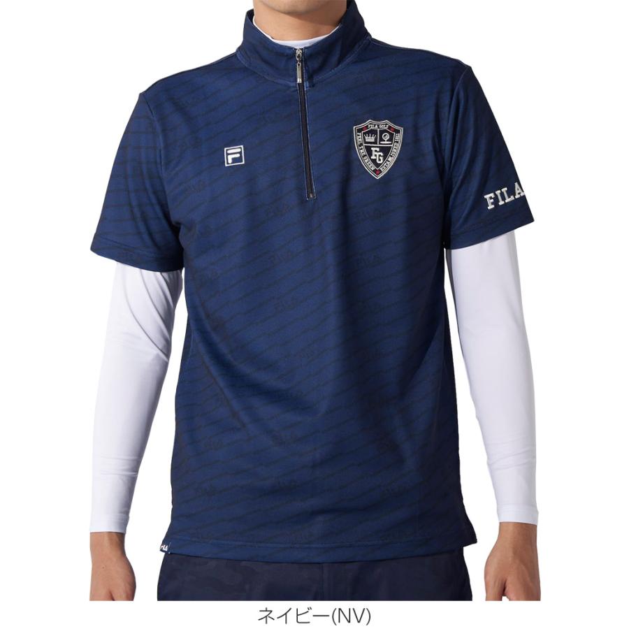 FILA GOLF フィラゴルフ ジオメトリープリント ハーフジップ