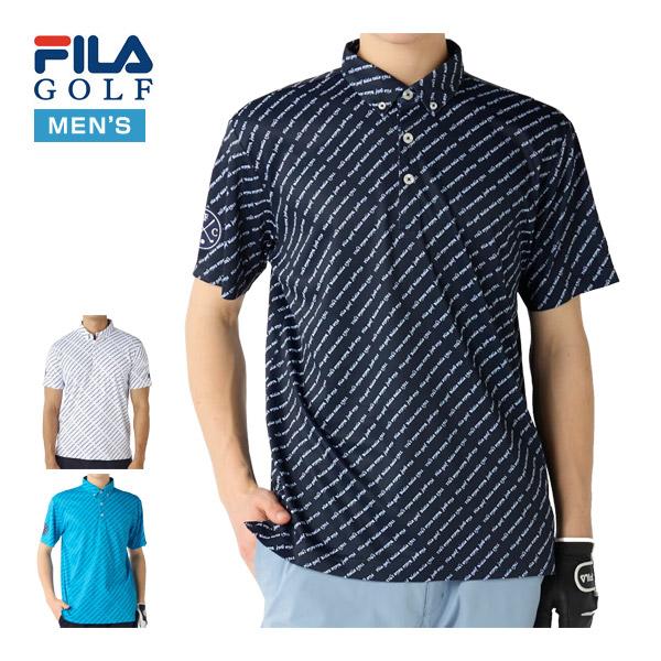 FILA GOLF フィラゴルフ バイヤスレタード柄 半袖 ポロシャツ ウェア