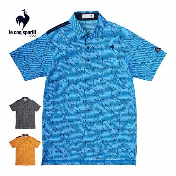 elite grips 千鳥格子柄 半袖ポロシャツ ライトブルー le coq sportif GOLF（ルコックスポルティフ ゴルフ） ルコック