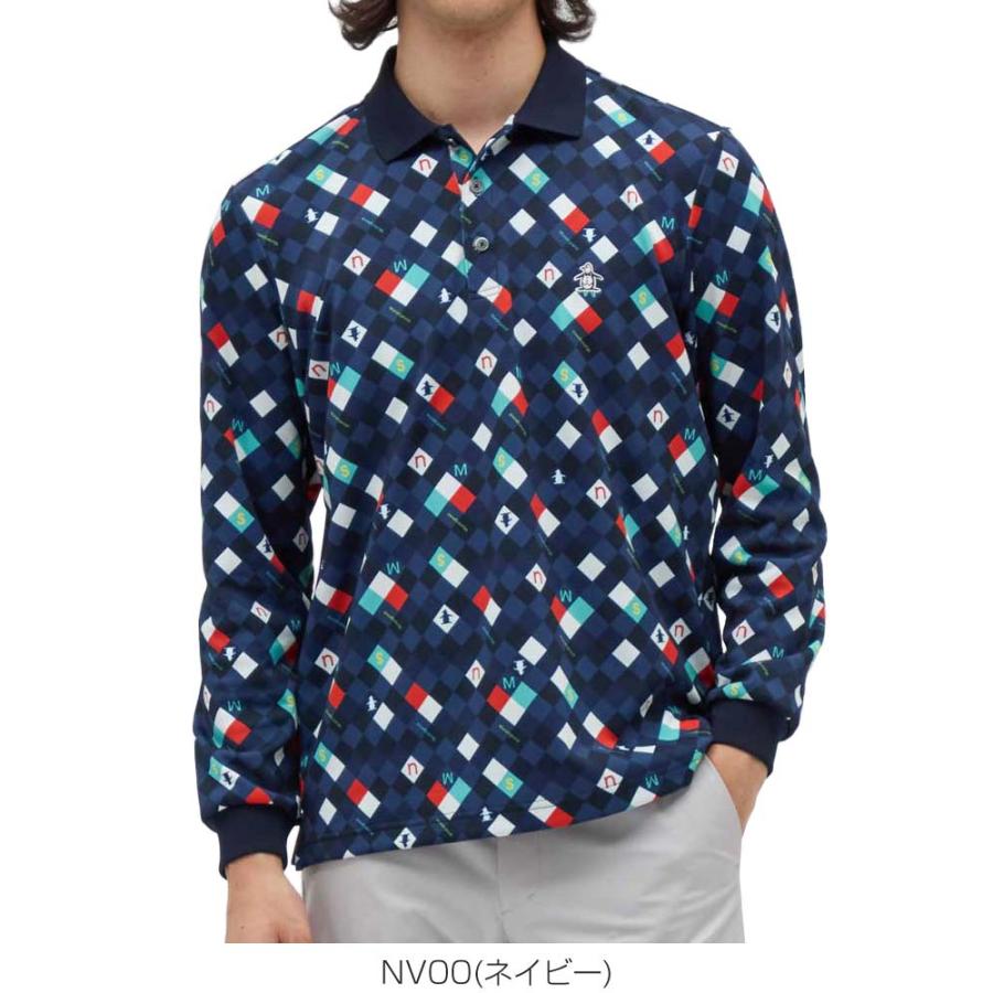 美品 マンシングウェア ゴルフ ポロシャツ ウェア 総柄 Lサイズ Munsingwear セール 公式 マンシングウェア 総柄半袖ポロシャツ