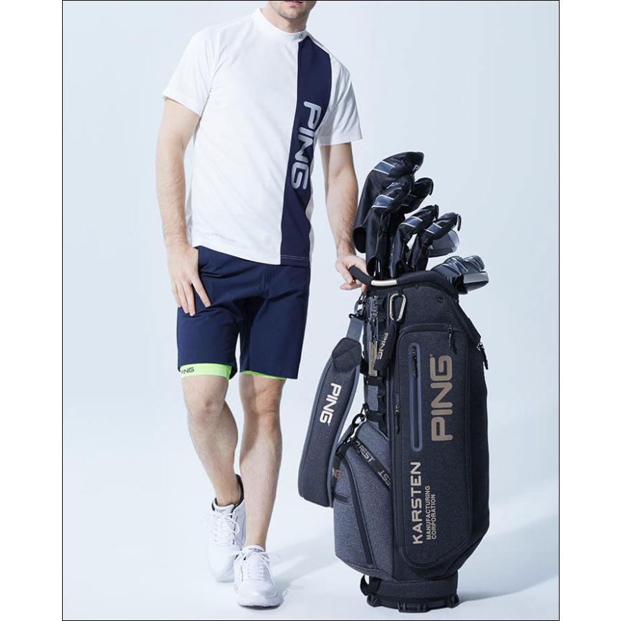 ピン メンズ ゴルフウェア Ping 切替 モックネック 半袖シャツ 621 M Ll 21年春夏モデル Pn21sm Greenfil ゴルフウェア専門店 通販 Yahoo ショッピング